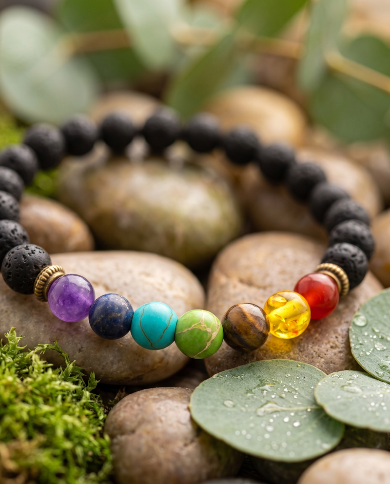 Pulsera difusora 7 chakras