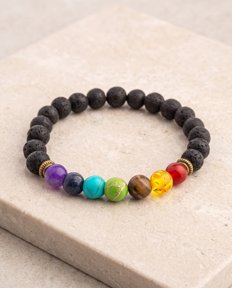 Pulsera difusora 7 chakras