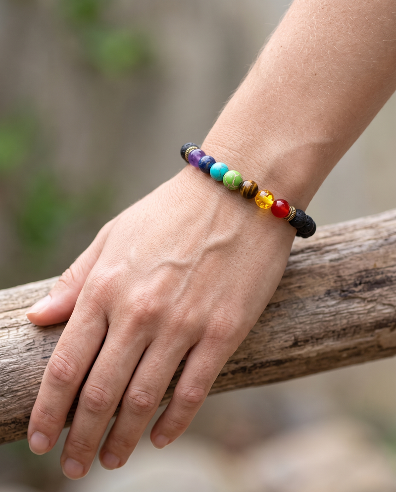 Pulsera difusora 7 chakras
