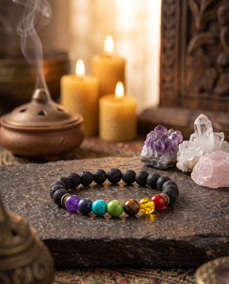 Pulsera difusora 7 chakras