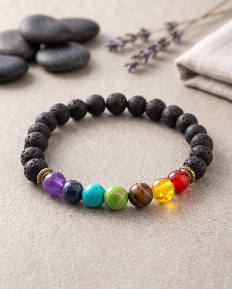 Pulsera difusora 7 chakras