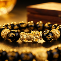 Bracelet Feng Shui en obsidienne