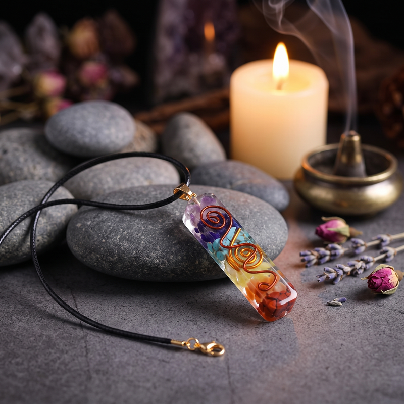 Collar de orgonita 7 chakras