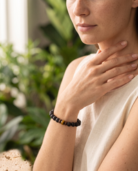 Tiger Eye Strength Bracelet worn on the wrist