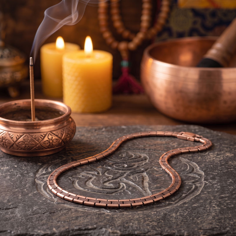 Copper Shield Magnetic Necklace
